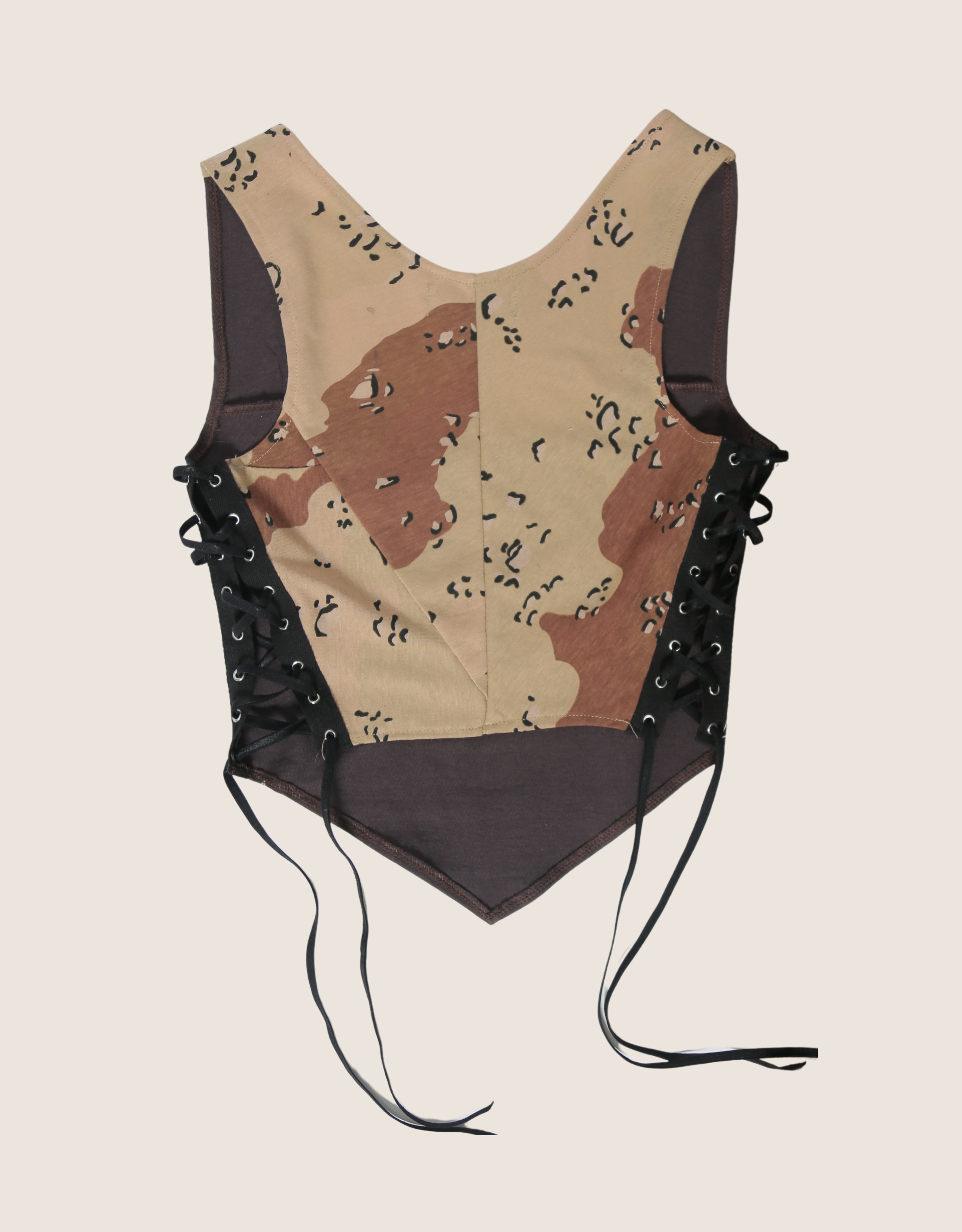 harley girls reworked side lace tank top (M)