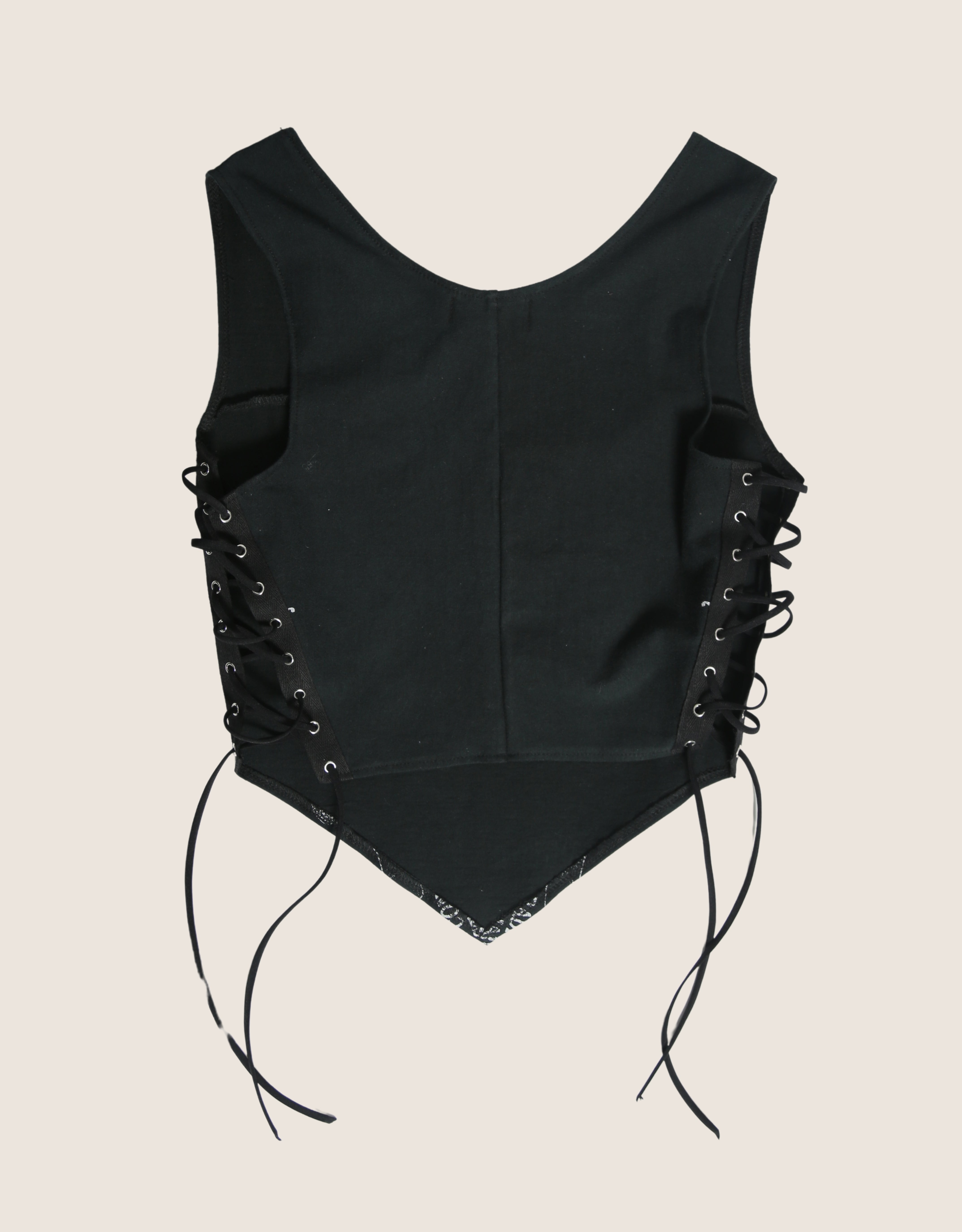 bike week reworked side lace tank top (L)