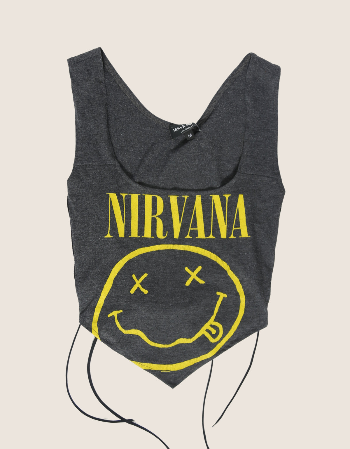 nirvana reworked side lace tank top (M)