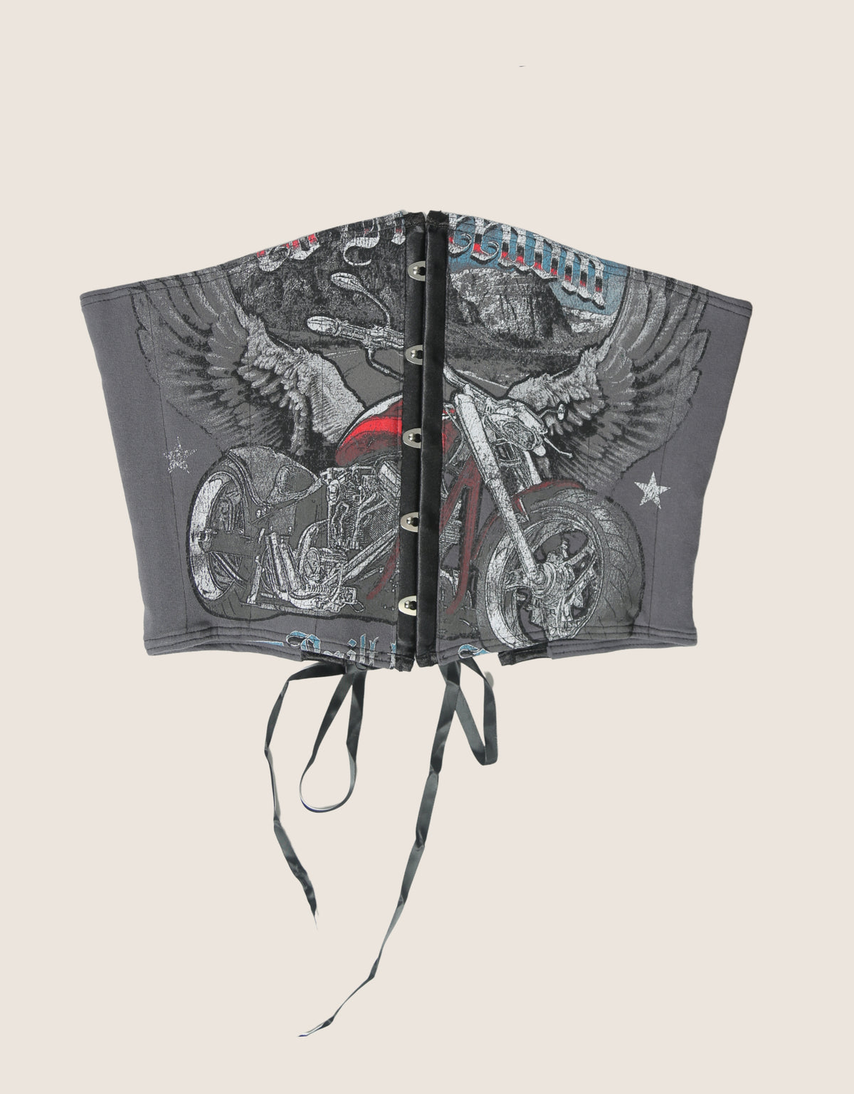 motorcycle reworked snap corset (M)