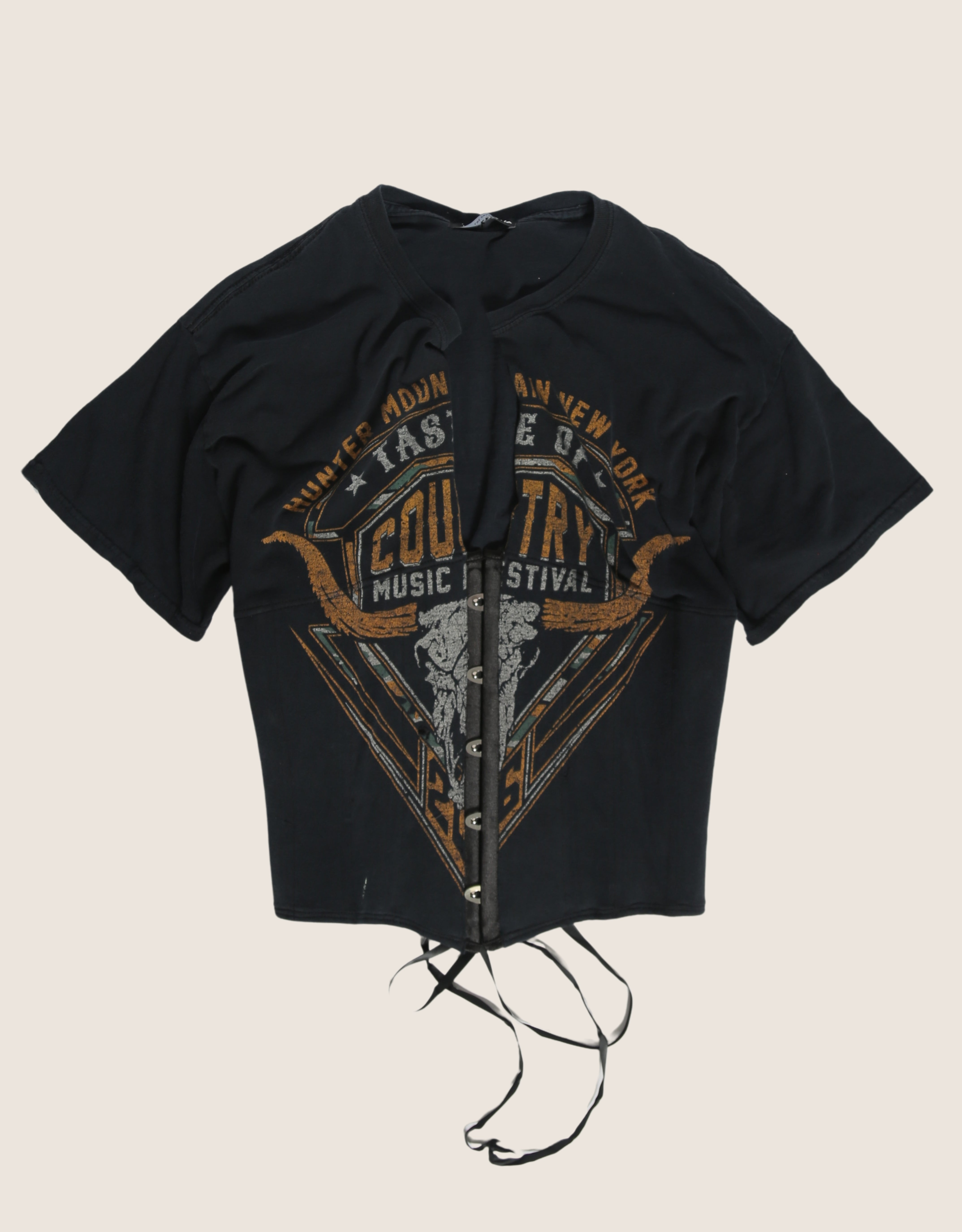 country music snap corset t shirt (M)