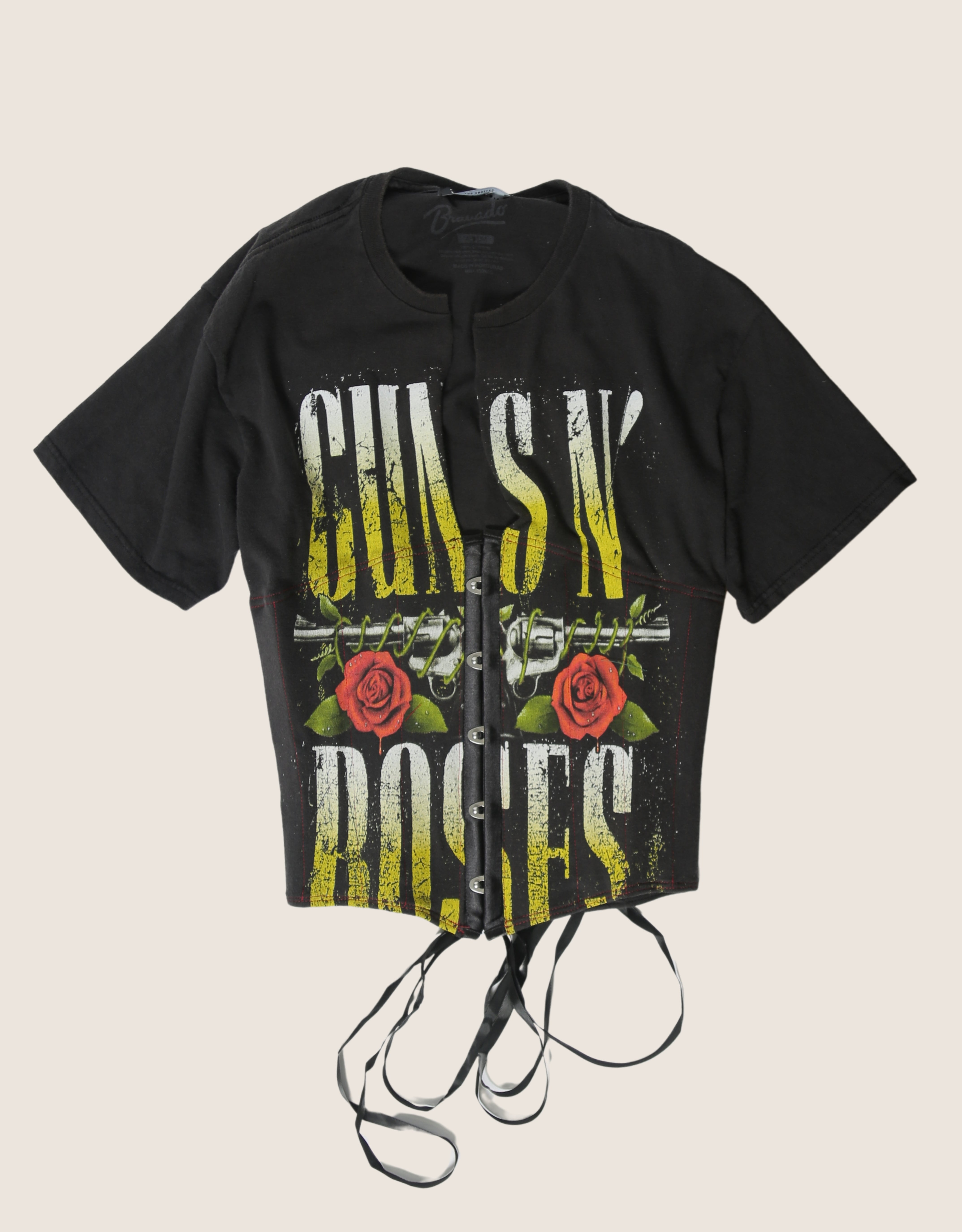 guns n roses snap corset t shirt (S)