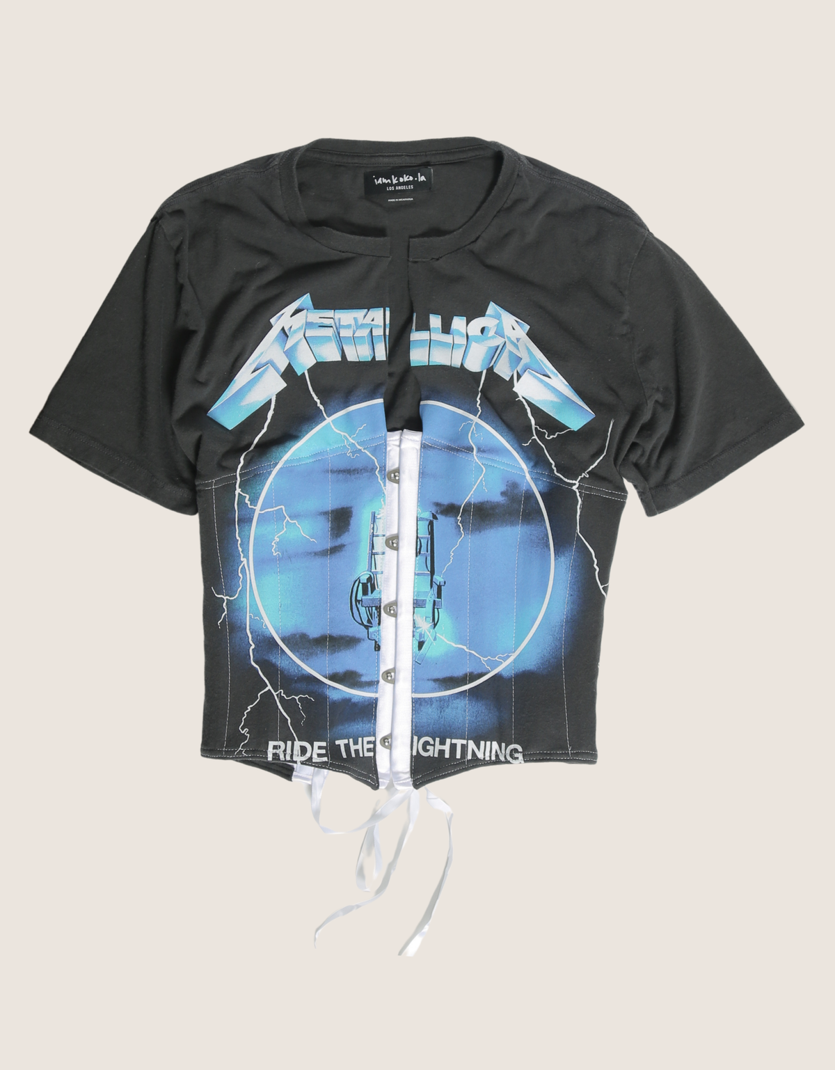 metallica snap corset t shirt (S)