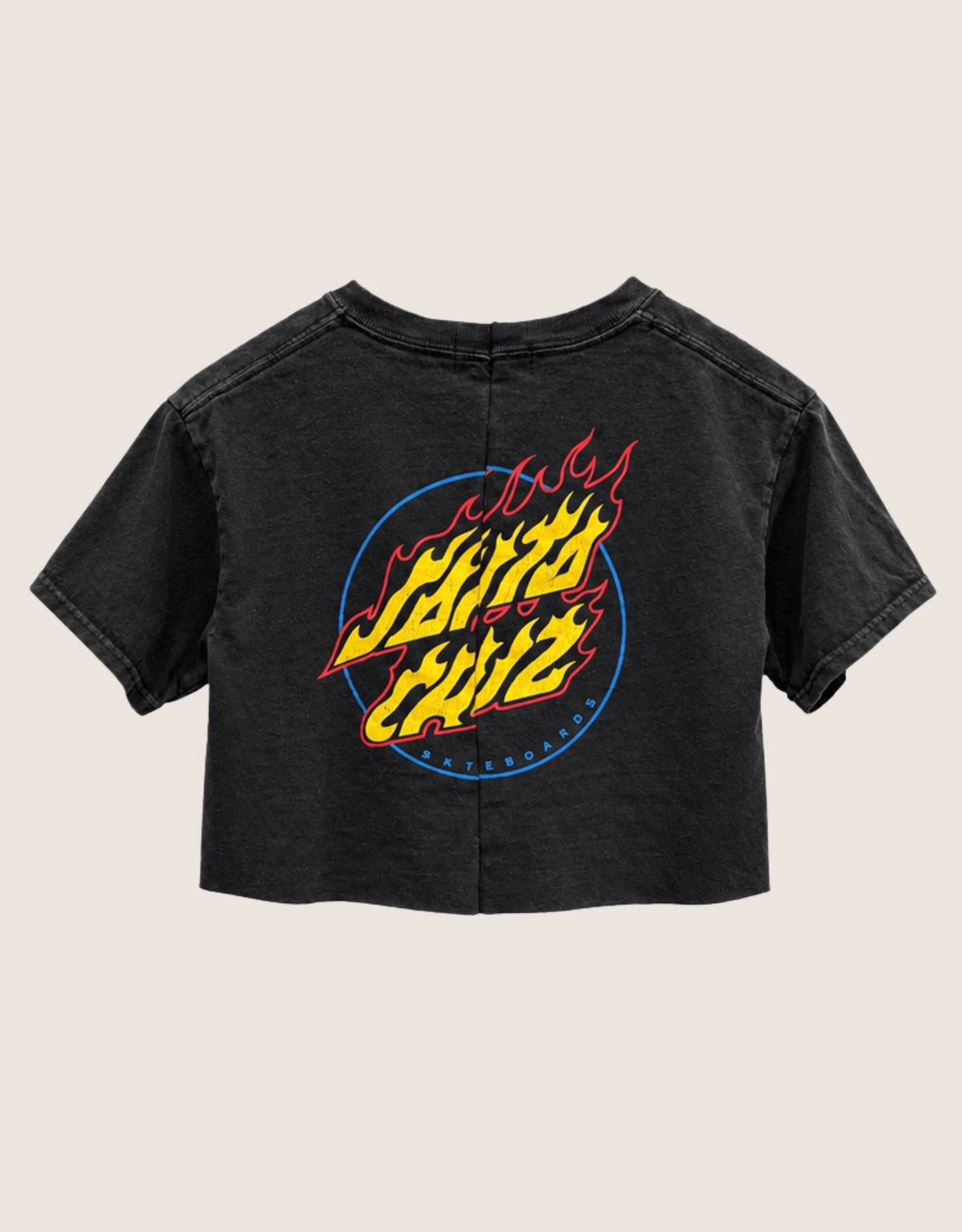 santa cruz skateboards cropped twist tee (M)